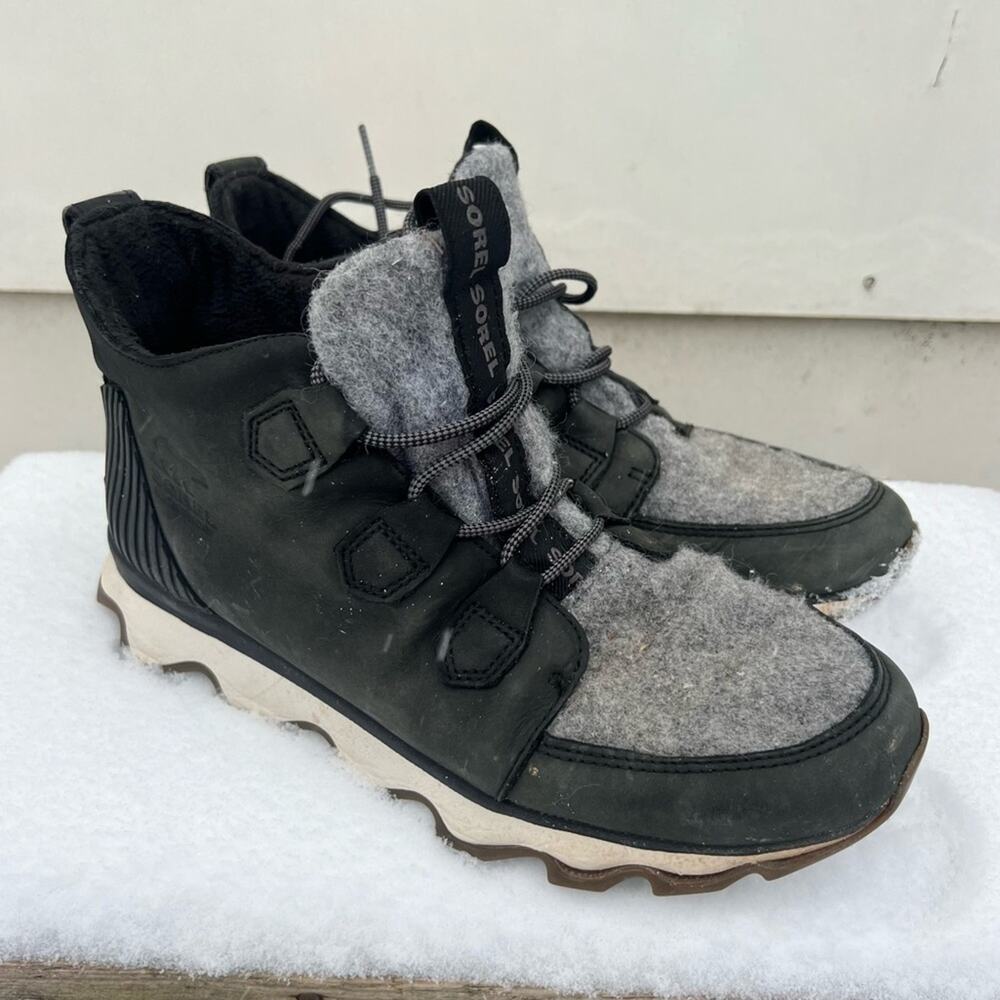 Sorel Caribou Kinetic Quarry Boot Snow Winter Wool nl3372-010 Size 10 women’s